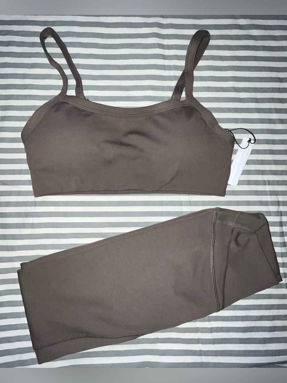 Paragon Fitwear Reluna Sculptseam Plus Legging + Multifit Bra in Truffle Size M